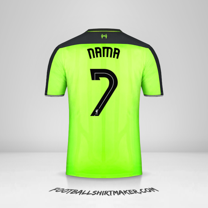 Jersey Liverpool FC Cup 2016/17 Ketiga -  nama - 7