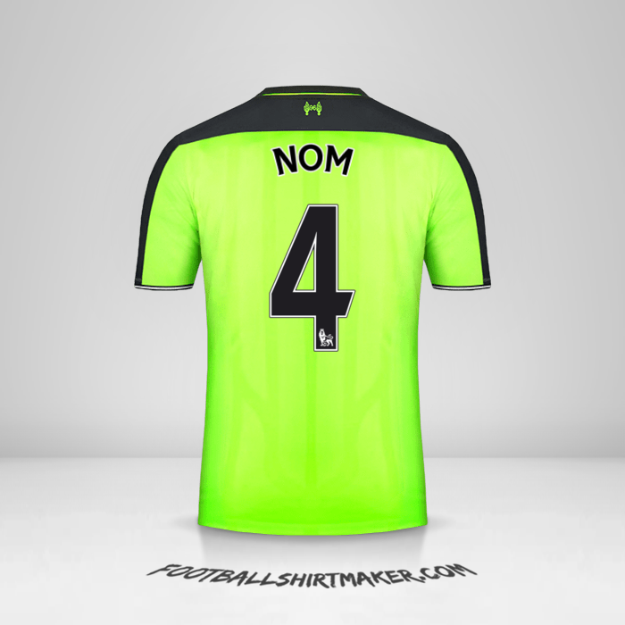 Maillot Liverpool FC 2016/17 Troisième -  nom - 4