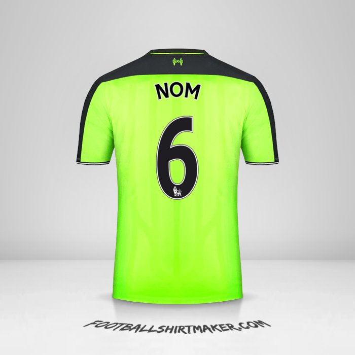 Maillot Liverpool FC 2016/17 Troisième -  nom - 6