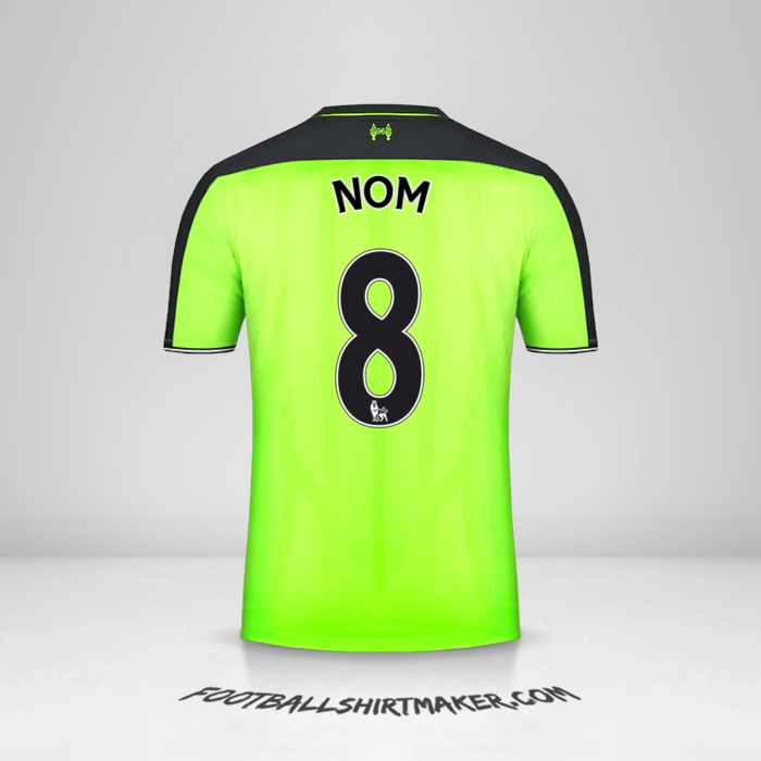 Maillot Liverpool FC 2016/17 Troisième -  nom - 8