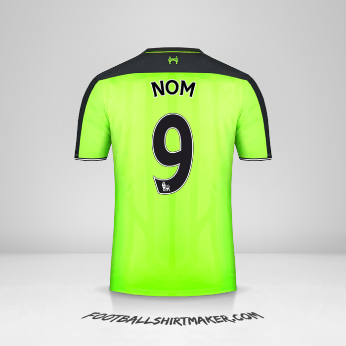 Maillot Liverpool FC 2016/17 Troisième -  nom - 9