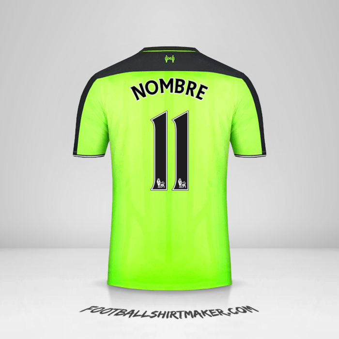 Jersey Liverpool FC 2016/17 Tercera -  nombre - 11