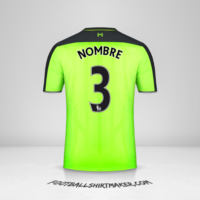 Jersey Liverpool FC 2016/17 Tercera -  nombre - 3