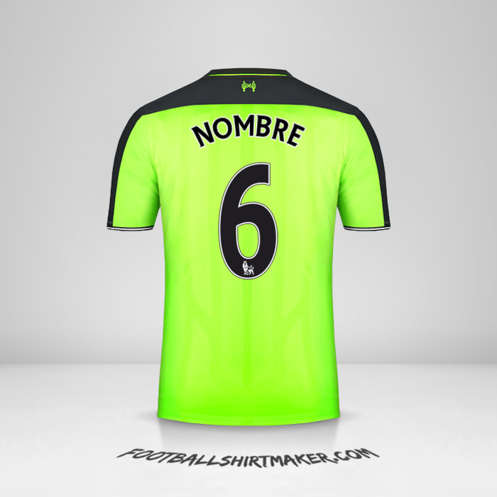 Jersey Liverpool FC 2016/17 Tercera -  nombre - 6