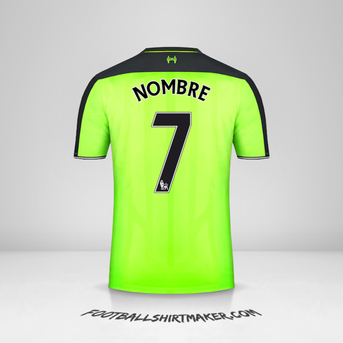 Camiseta Liverpool FC 2016/17 Tercera -  nombre - 7