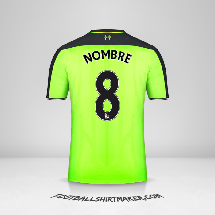 Jersey Liverpool FC 2016/17 Tercera -  nombre - 8