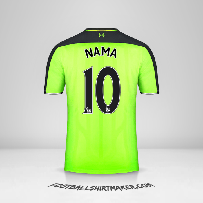 Jersey Liverpool FC 2016/17 Ketiga -  nama - 10