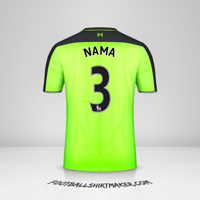 Jersey Liverpool FC 2016/17 Ketiga -  nama - 3