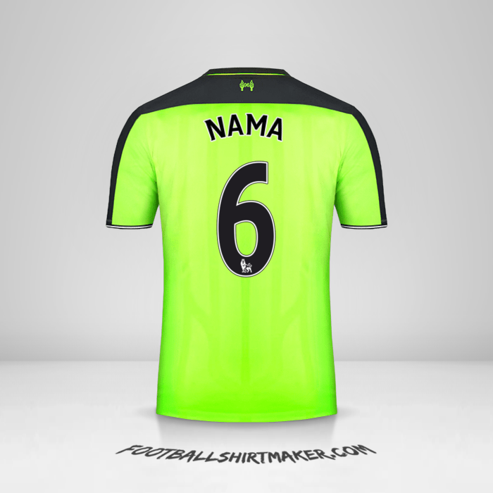 Jersey Liverpool FC 2016/17 Ketiga -  nama - 6