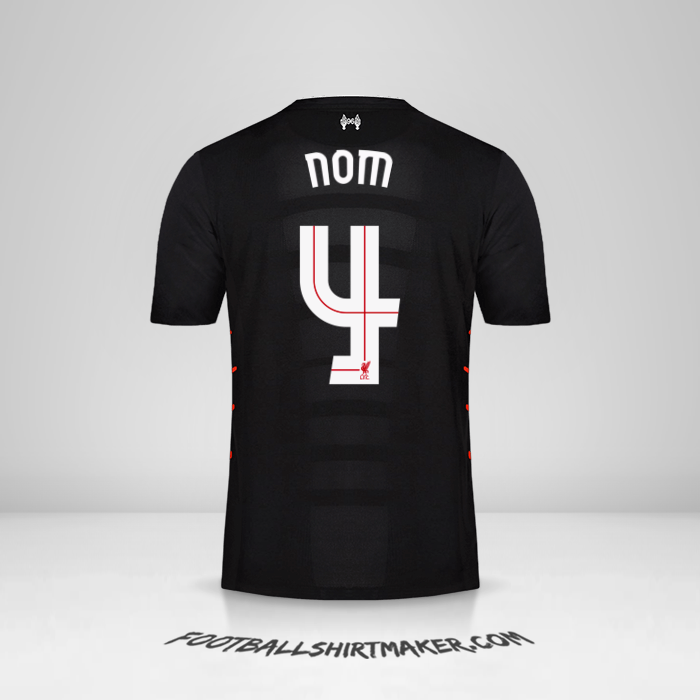 Maillot Liverpool FC Cup 2016/17 Extérieur -  nom - 4