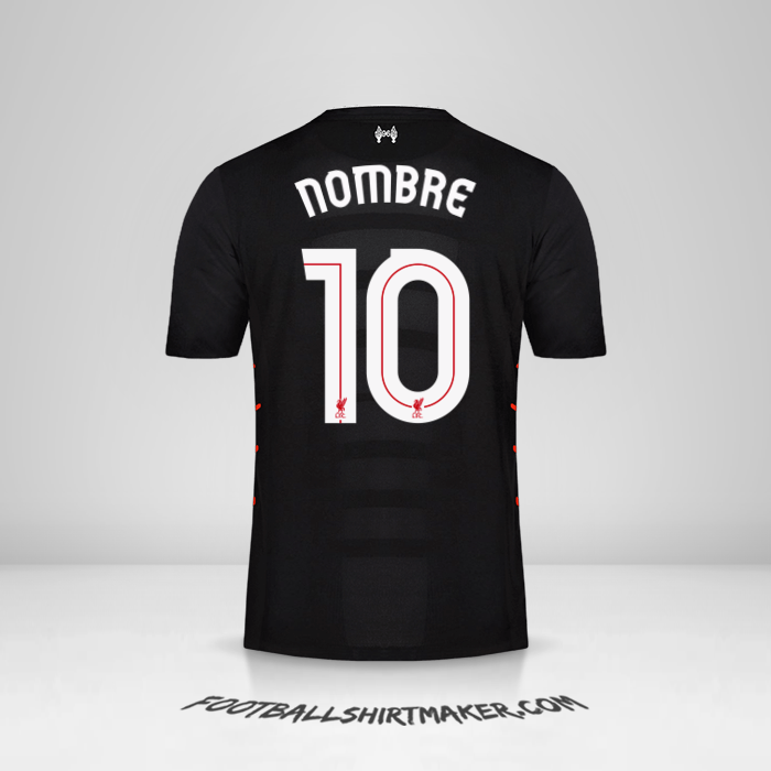 Jersey Liverpool FC Cup 2016/17 Visita -  nombre - 10