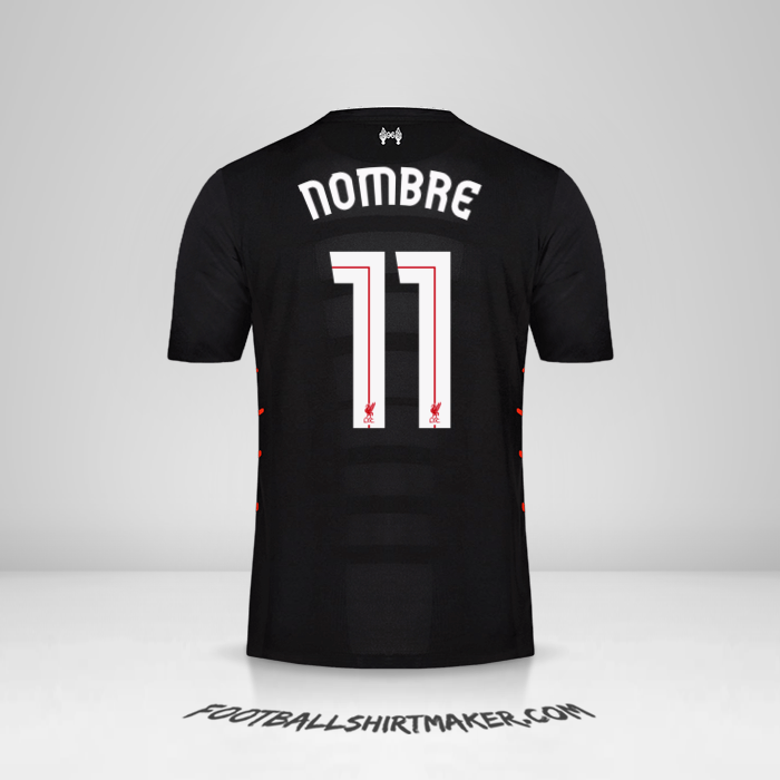 Jersey Liverpool FC Cup 2016/17 Visita -  nombre - 11