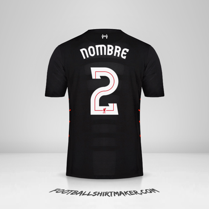 Jersey Liverpool FC Cup 2016/17 Visita -  nombre - 2