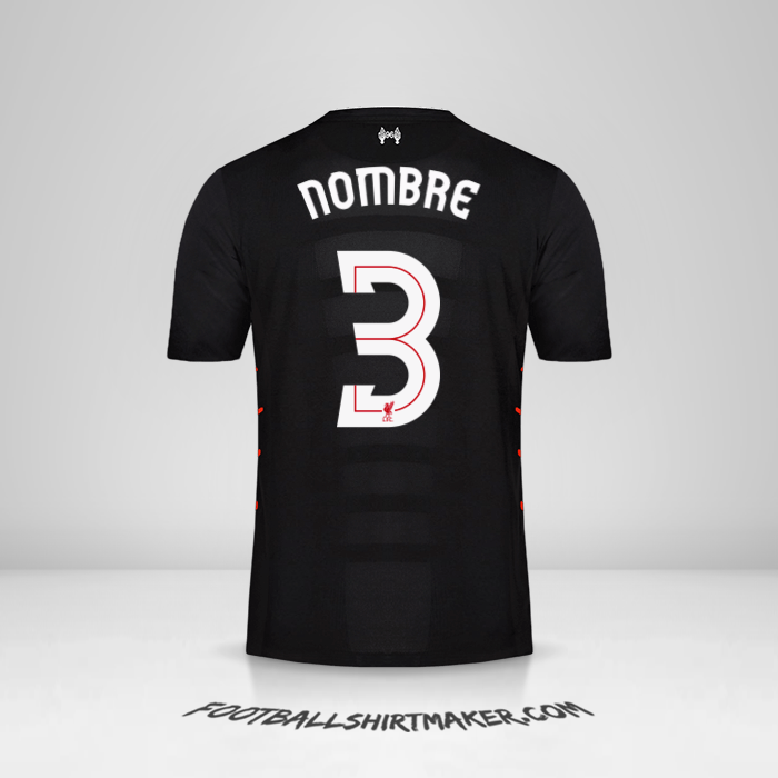 Camiseta Liverpool FC Cup 2016/17 Visita -  nombre - 3