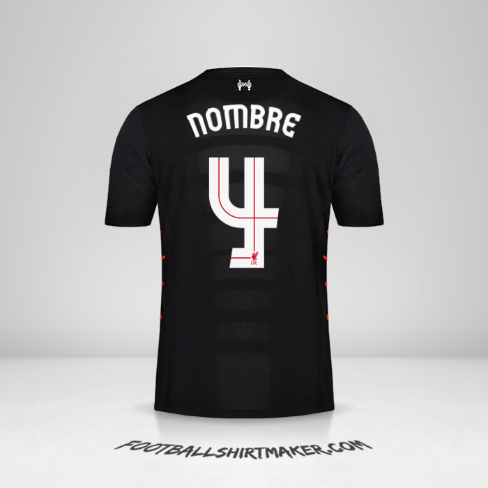 Jersey Liverpool FC Cup 2016/17 Visita -  nombre - 4