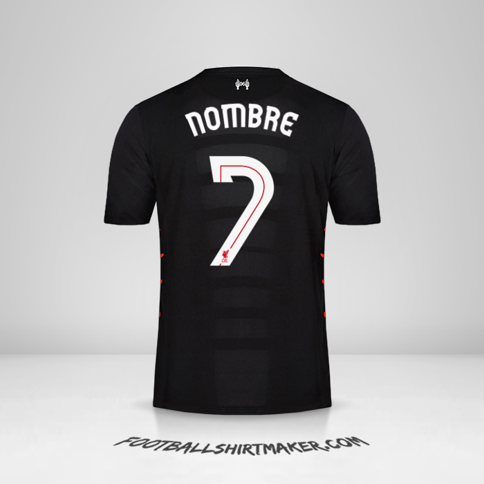 Jersey Liverpool FC Cup 2016/17 Visita -  nombre - 7