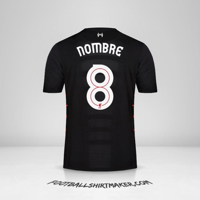 Jersey Liverpool FC Cup 2016/17 Visita -  nombre - 8