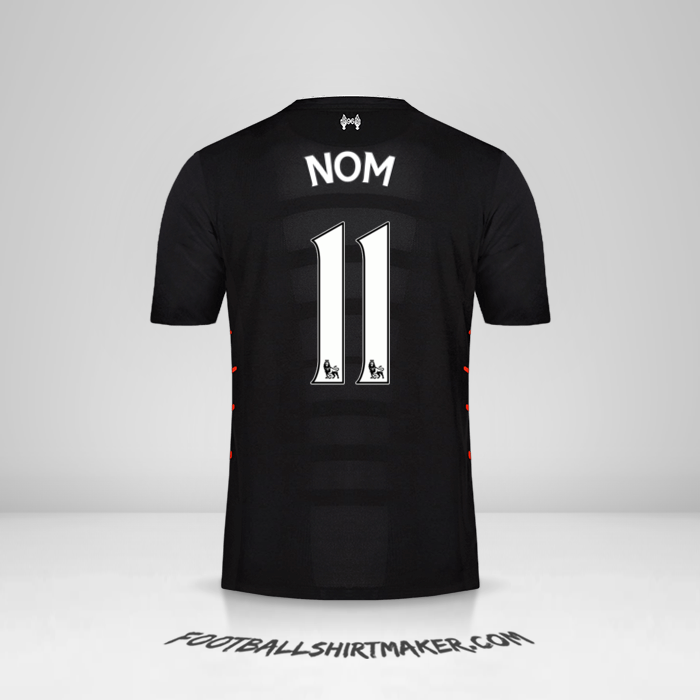 Maillot Liverpool FC 2016/17 Extérieur -  nom - 11