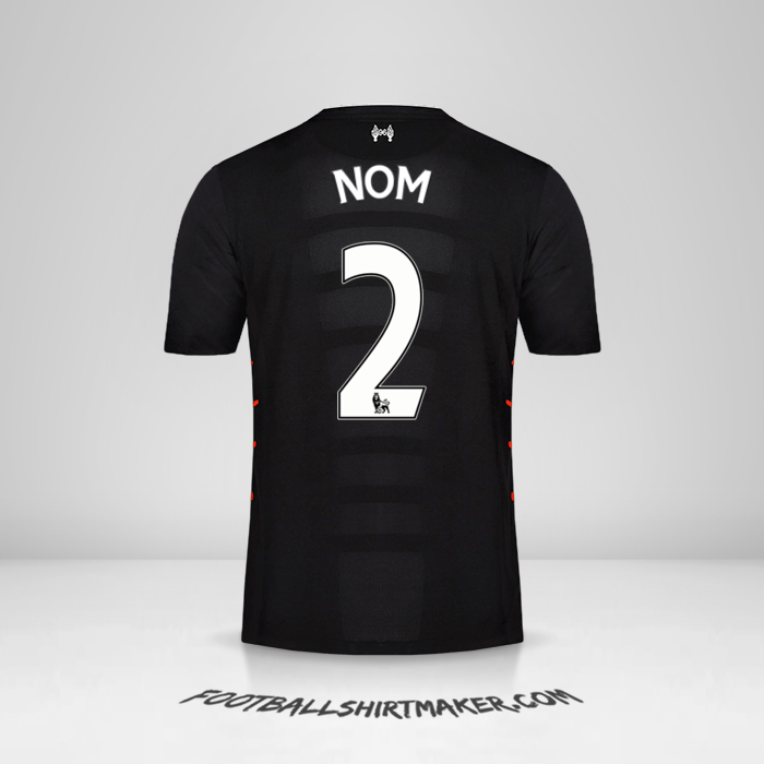Maillot Liverpool FC 2016/17 Extérieur -  nom - 2