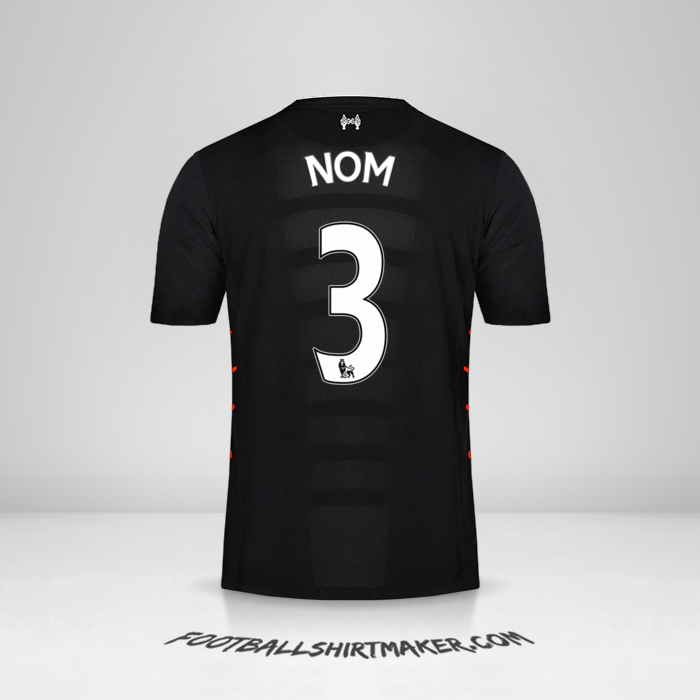 Maillot Liverpool FC 2016/17 Extérieur -  nom - 3