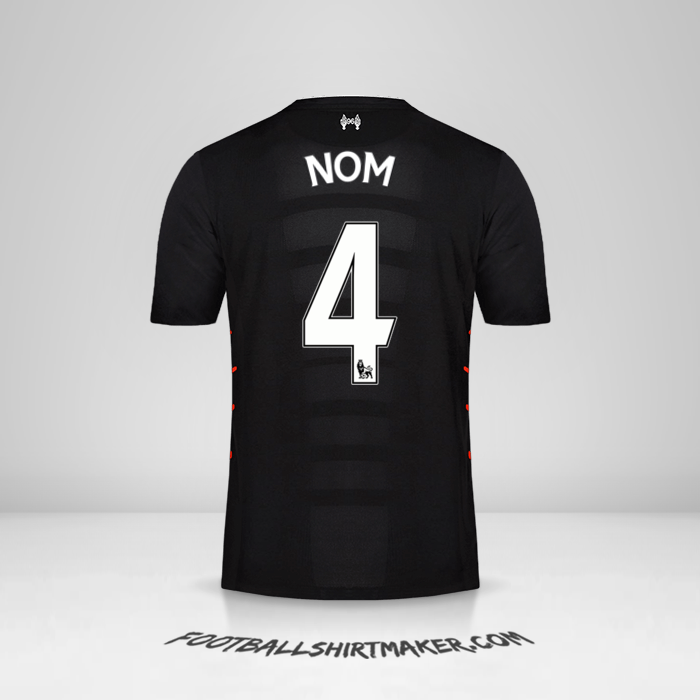 Maillot Liverpool FC 2016/17 Extérieur -  nom - 4