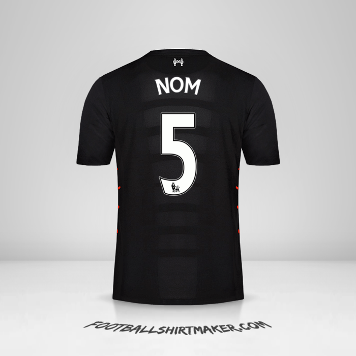 Maillot Liverpool FC 2016/17 Extérieur -  nom - 5