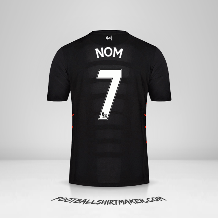 Maillot Liverpool FC 2016/17 Extérieur -  nom - 7