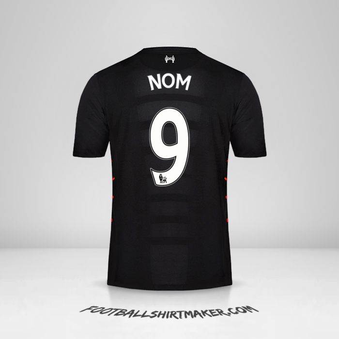 Maillot Liverpool FC 2016/17 Extérieur -  nom - 9