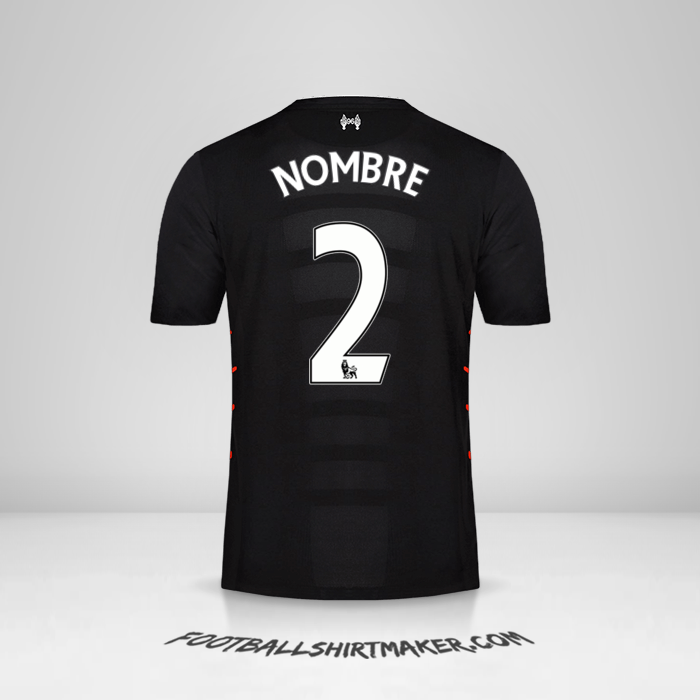 Jersey Liverpool FC 2016/17 Visita -  nombre - 2