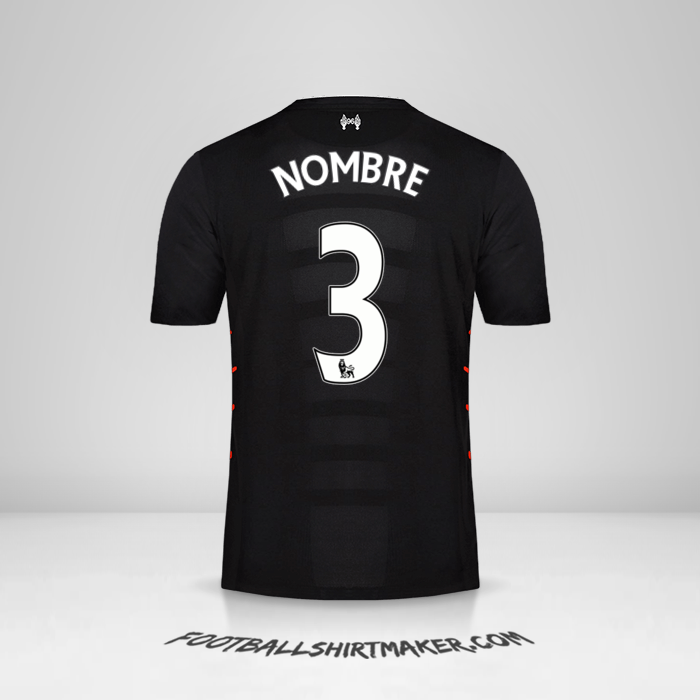 Camiseta Liverpool FC 2016/17 Visita -  nombre - 3