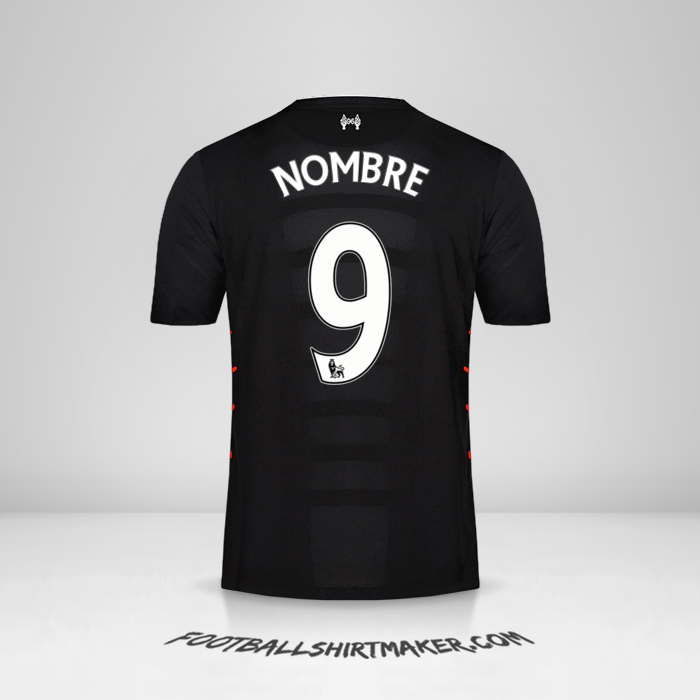 Jersey Liverpool FC 2016/17 Visita -  nombre - 9
