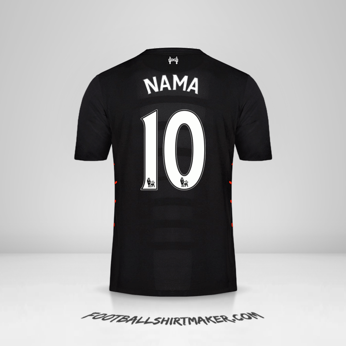 Jersey Liverpool FC 2016/17 Alternatif -  nama - 10