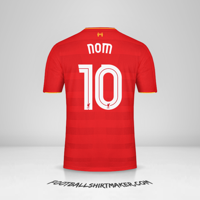 Maillot Liverpool FC Cup 2016/17 -  nom - 10