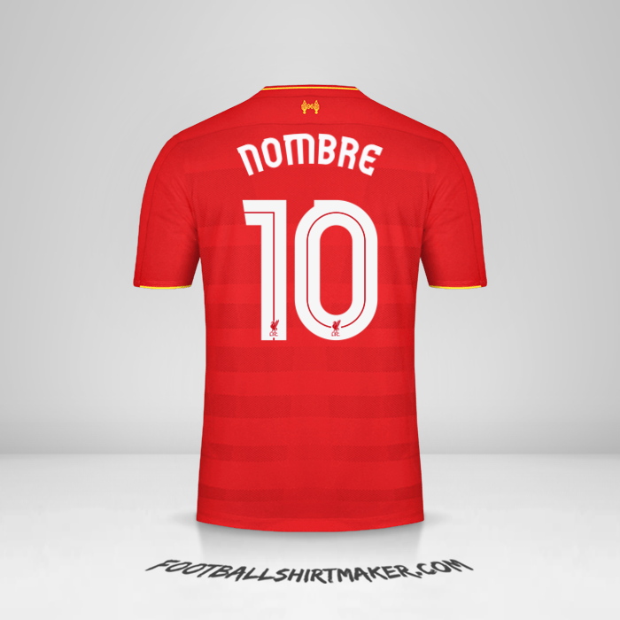 Jersey Liverpool FC Cup 2016/17 -  nombre - 10