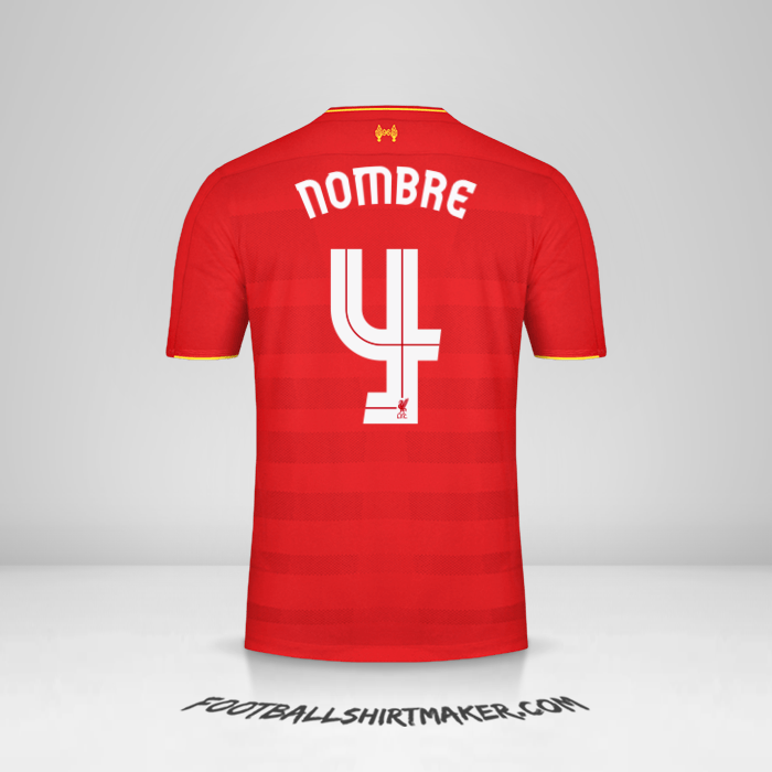 Camiseta Liverpool FC Cup 2016/17 -  nombre - 4
