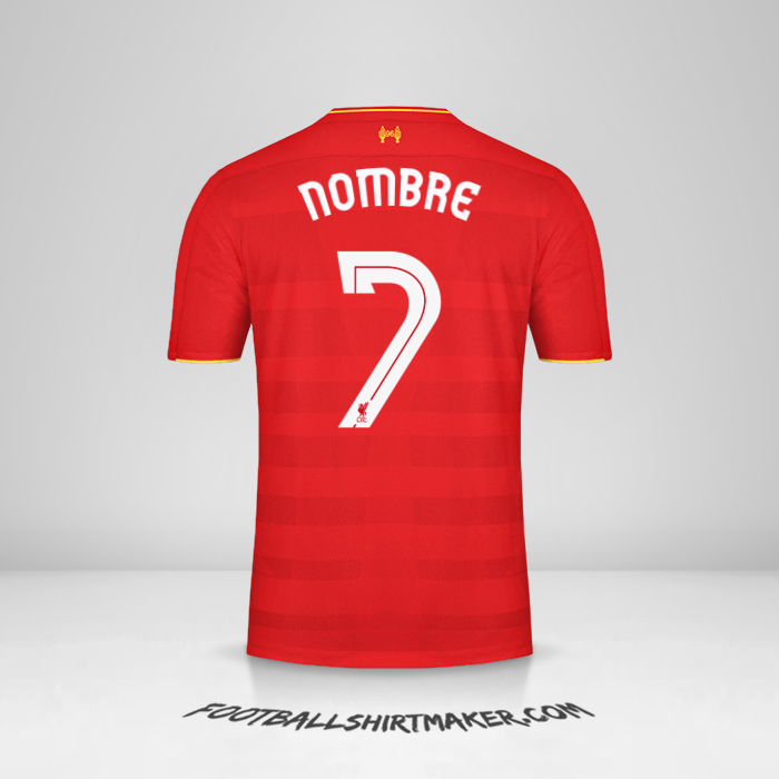 Jersey Liverpool FC Cup 2016/17 -  nombre - 7