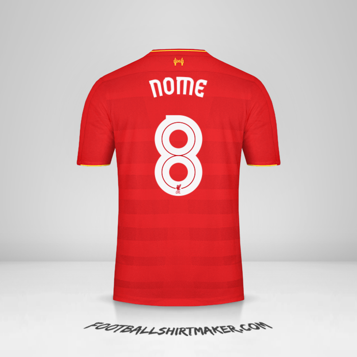 Camisa Liverpool FC Cup 2016/17 -  nome - 8
