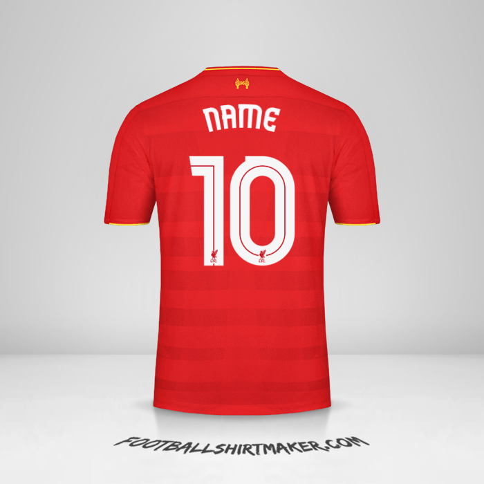 Shirt Liverpool FC Cup 2016/17 -  name - 10