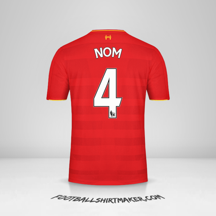 Maillot Liverpool FC 2016/17 -  nom - 4