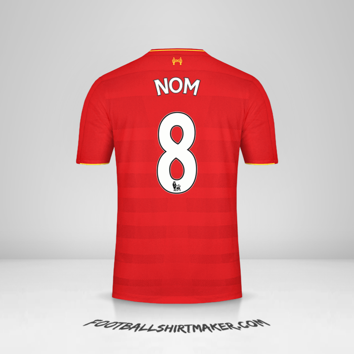Maillot Liverpool FC 2016/17 -  nom - 8