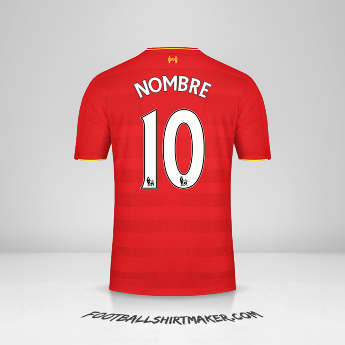 Jersey Liverpool FC 2016/17 -  nombre - 10