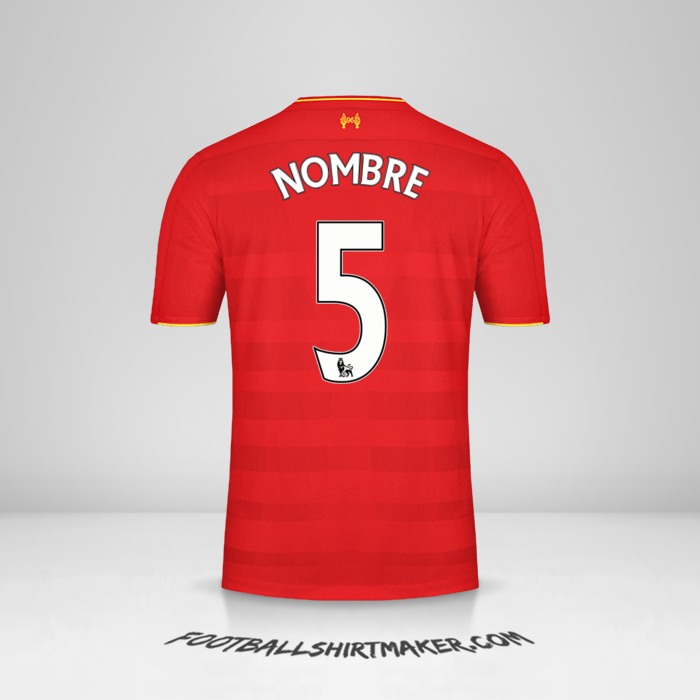 Jersey Liverpool FC 2016/17 -  nombre - 5