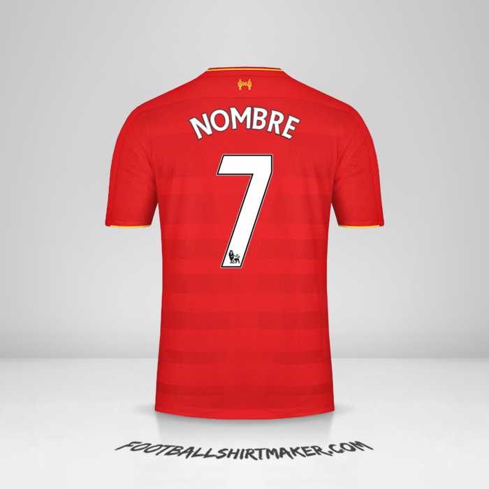 Jersey Liverpool FC 2016/17 -  nombre - 7