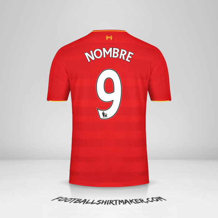 Jersey Liverpool FC 2016/17 -  nombre - 9