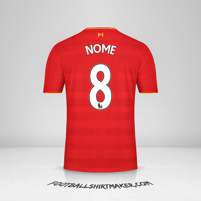 Camisola Liverpool FC 2016/17 -  nome - 8