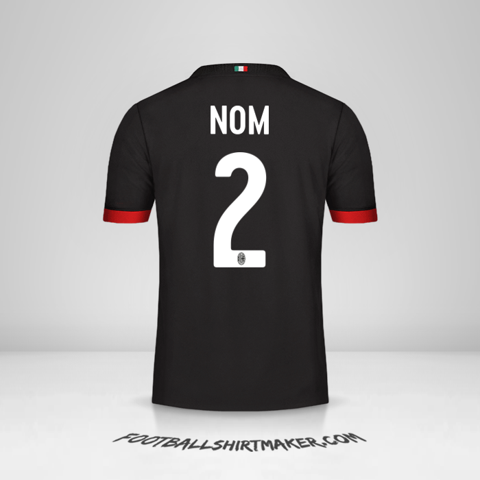 Maillot AC Milan 2017/18 Troisième -  nom - 2