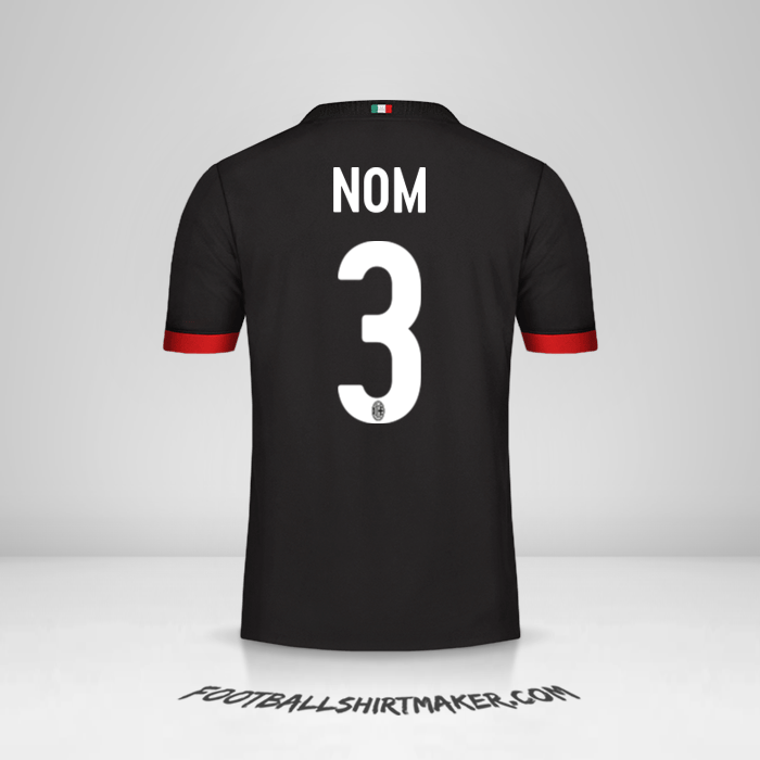 Maillot AC Milan 2017/18 Troisième -  nom - 3
