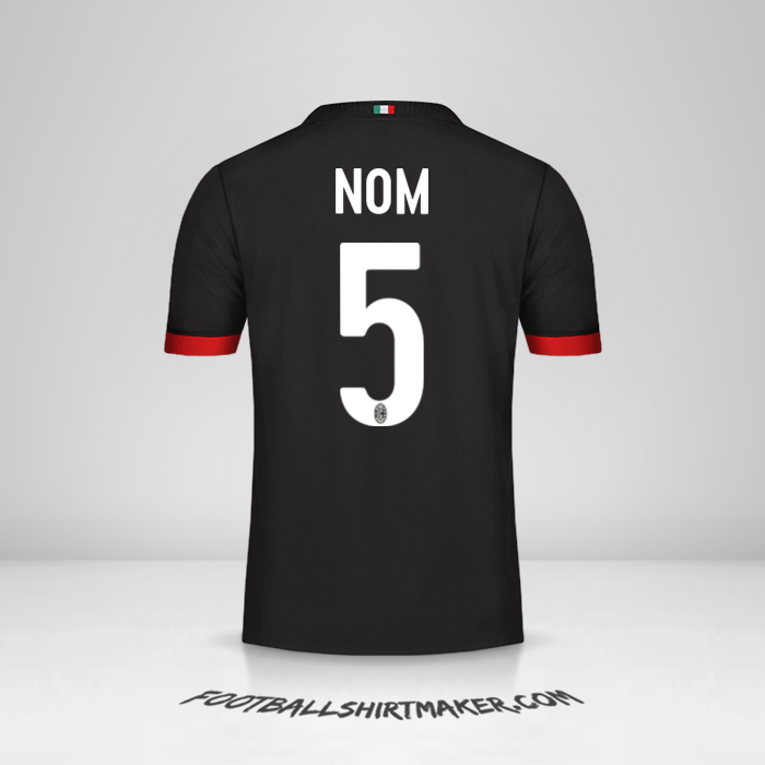 Maillot AC Milan 2017/18 Troisième -  nom - 5
