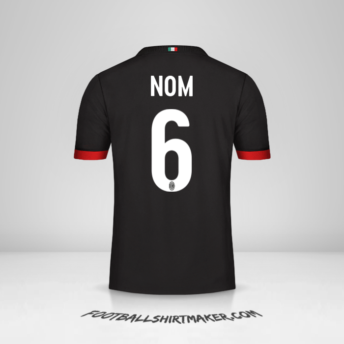 Maillot AC Milan 2017/18 Troisième -  nom - 6