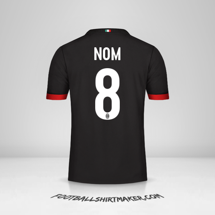Maillot AC Milan 2017/18 Troisième -  nom - 8